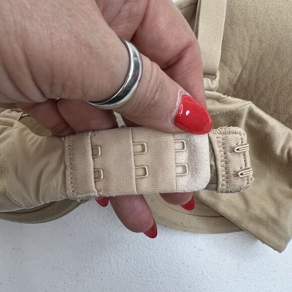 DKNY Sz 34C Bra 453200 T-Shirt Padded Fusion Perfect Underwire Beige Microfiber - Picture 8 of 13